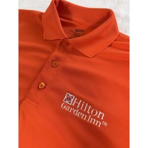 Hilton‎ Garden Inn Employee Polo Shirt Small Orange Hotels & Resorts EUC